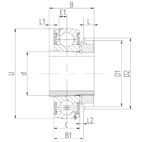 Подшипник BBC-R 680210, размеры: d=55; D=100; B=25